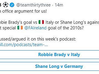 POLL | Robbie Brady's goal or...
